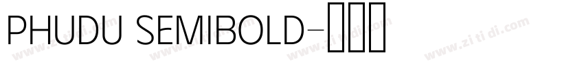 Phudu SemiBold字体转换